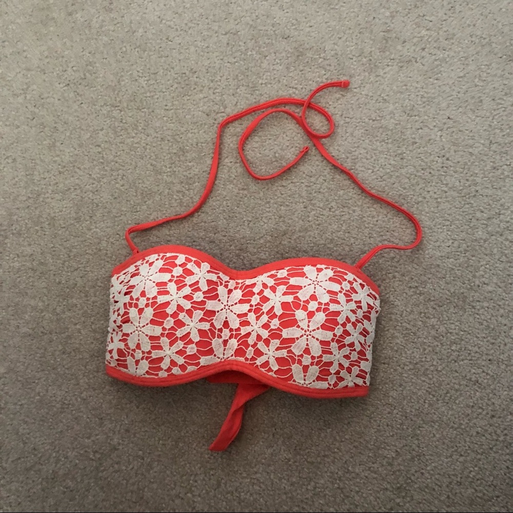 Aerie bathing suit top with crochet